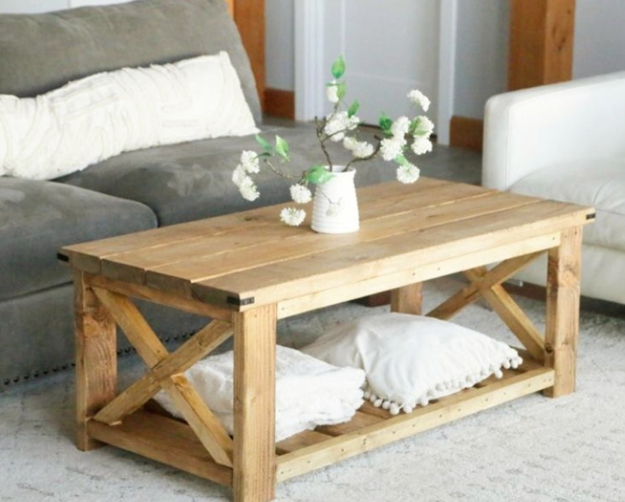 Farmhouse Coffee Table - Heavy Duty/Durable