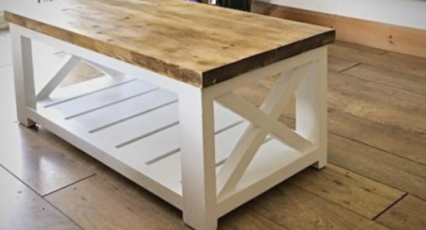 Farmhouse Coffee Table - Heavy Duty/Durable