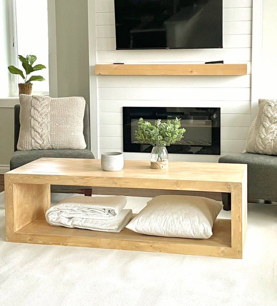 Waterfall Framed Coffee Table ~ Flowing Elegance