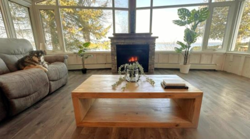 Waterfall Framed Coffee Table ~ Flowing Elegance