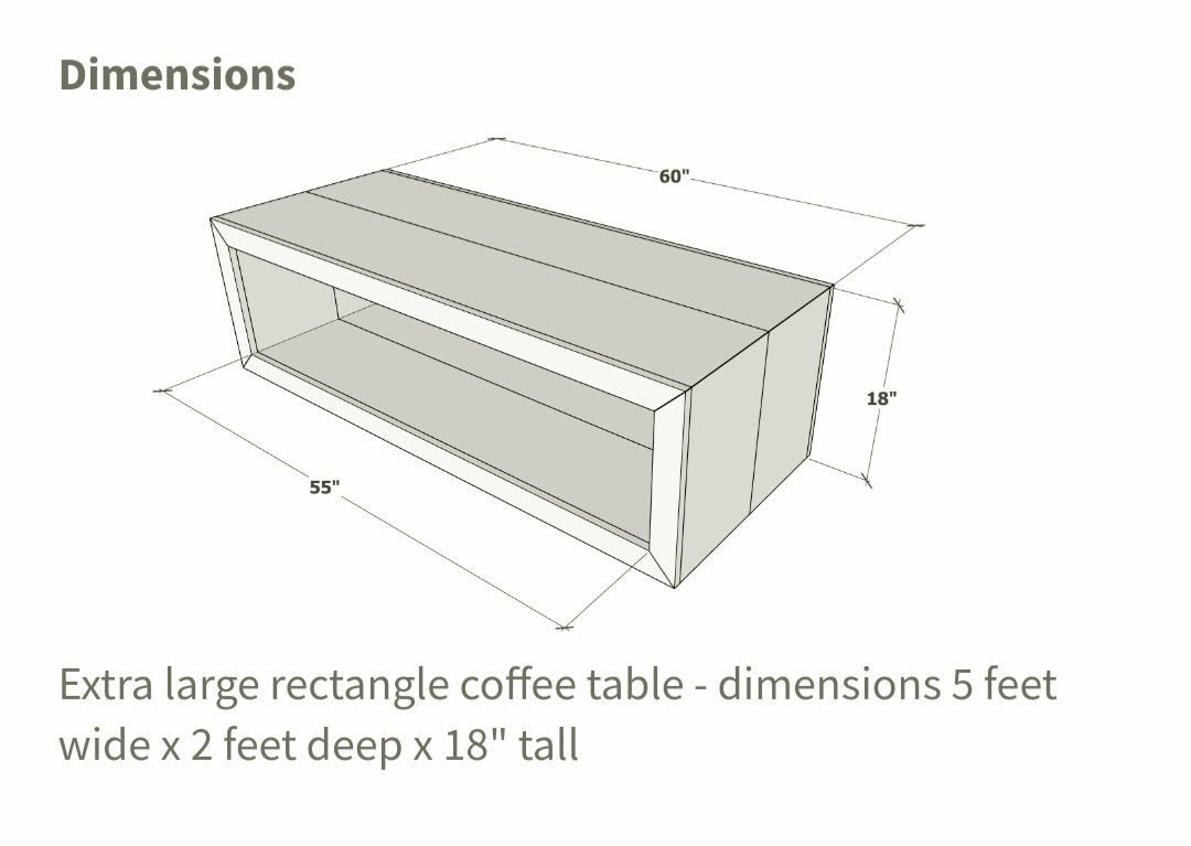 Waterfall Framed Coffee Table ~ Flowing Elegance