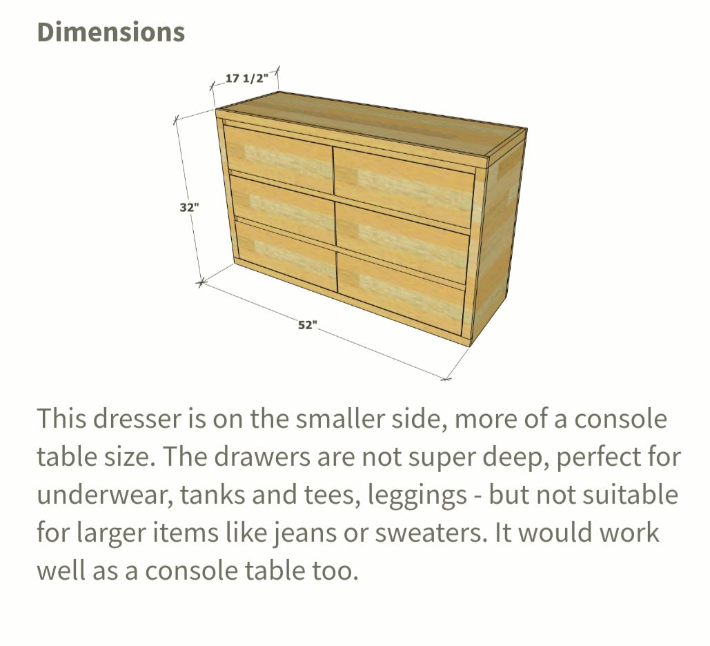 Customize this 6 Drawer Dresser